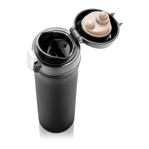 Easy Lock Vakuum-Flasche aus RCS recyceltem Stahl schwarz | ohne Werbeanbringung | Nicht verfügbar | Nicht verfügbar