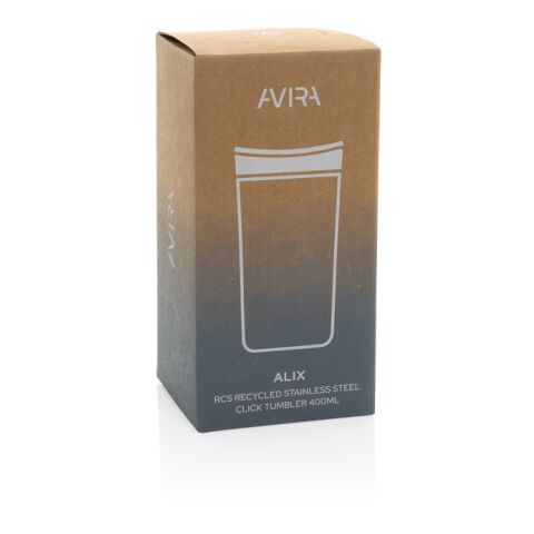 Avira Alix Klickbecher aus RCS rec. Stahl 400ml silber | ohne Werbeanbringung | Nicht verfügbar | Nicht verfügbar