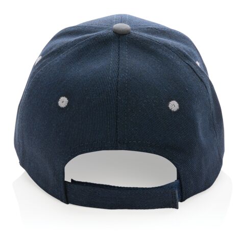 Impact AWARE™ 280gr Brushed rCotton 6 Panel Kontrast-Cap marineblau | ohne Werbeanbringung | Nicht verfügbar | Nicht verfügbar | Nicht verfügbar