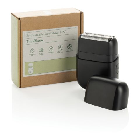 TrimBlade wiederaufladbarer IPX7 Reise-Rasierer schwarz | ohne Werbeanbringung | Nicht verfügbar | Nicht verfügbar