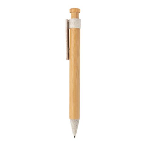 Bambus Stift mit Wheatstraw-Clip weiß | ohne Werbeanbringung | Nicht verfügbar | Nicht verfügbar