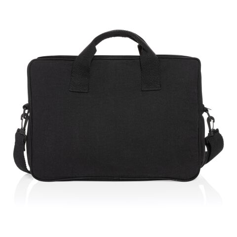 "Laluka AWARE™ 15.4"" Laptop-Tasche aus recycelter Baumwolle schwarz | ohne Werbeanbringung | Nicht verfügbar | Nicht verfügbar | Nicht verfügbar