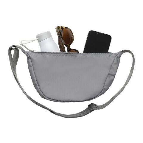 Crescent AWARE™ RPET Half-Moon Sling Tasche Silbergrau | ohne Werbeanbringung | Nicht verfügbar | Nicht verfügbar | Nicht verfügbar
