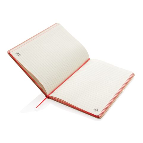 Nachhaltiges A5 Notizbuch rot | ohne Werbeanbringung | Nicht verfügbar | Nicht verfügbar