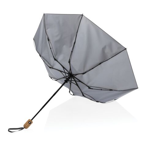 21&quot; Impact AWARE™ RPET 190T Bambus-Schirm autom. open/close grau | ohne Werbeanbringung | Nicht verfügbar | Nicht verfügbar