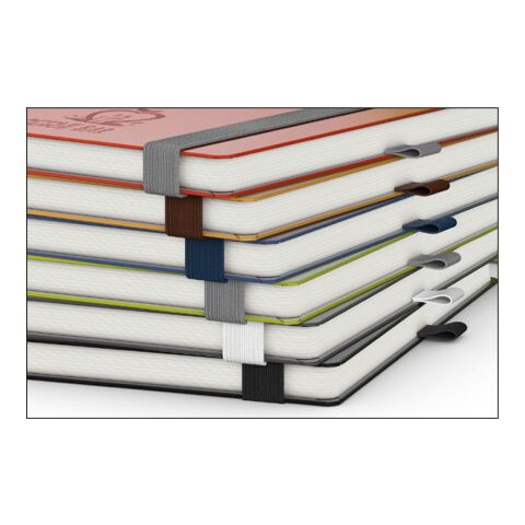 Notizbuch Organic-Book Recycling-Inhaltspapier Apfelleder-Hardcover farbig A5 marineblau | Blindprägung inkl. | Punktraster