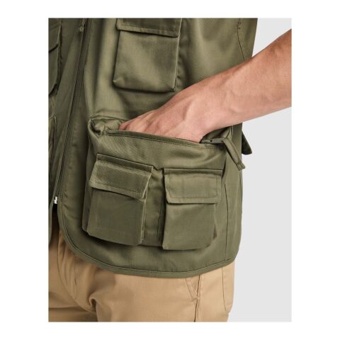 Venera Arbeitsweste mit V-Ausschnitt und mehreren Taschen, 200 g/m2 Standard | Dark Sand | 3XL | ohne Werbeanbringung | Nicht verfügbar | Nicht verfügbar | Nicht verfügbar