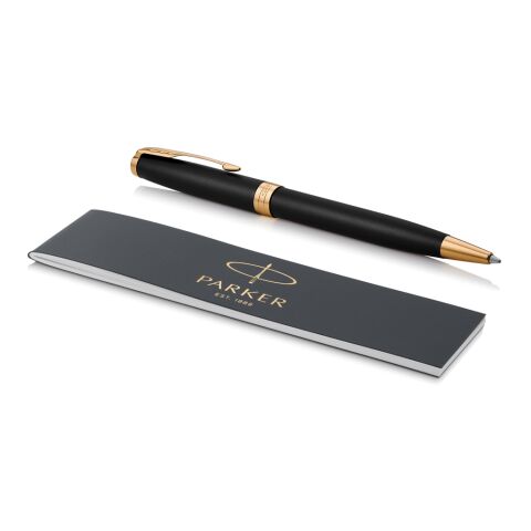 Parker SONNET Stift mattschwarz mit Palladium-Verzierungen gold