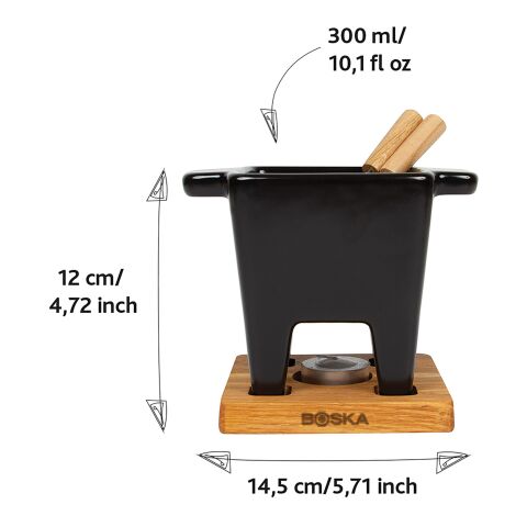BOSKA Tapas Fondue Nero, 300 ml schwarz-braun | ohne Werbeanbringung | Nicht verfügbar | Nicht verfügbar