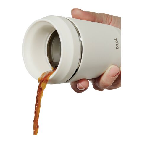 Topl-Trinkbecher aus rec. Stahl mit 360-Grad-Deckel 236ml braun | ohne Werbeanbringung | Nicht verfügbar | Nicht verfügbar