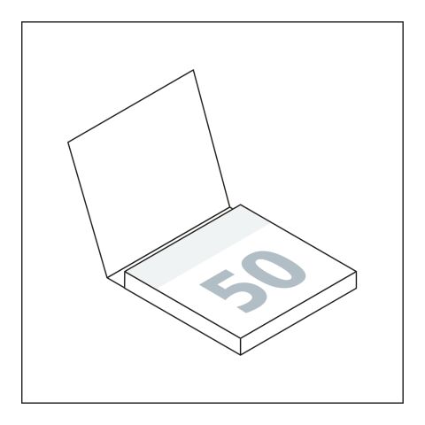 Haftnotizblock Cover Karton RECYCLING Format mittel Naturkarton-Umschlag ohne Werbeanbringung | ohne Werbeanbringung | ohne Werbeanbringung