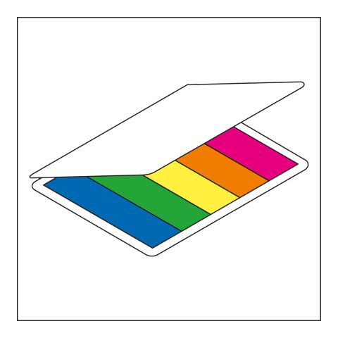 Haftmarker-Set Multi-Card RECYCLING Umschlag mikroperforiert 85 × 55 mm | ohne Werbeanbringung | ohne Werbeanbringung