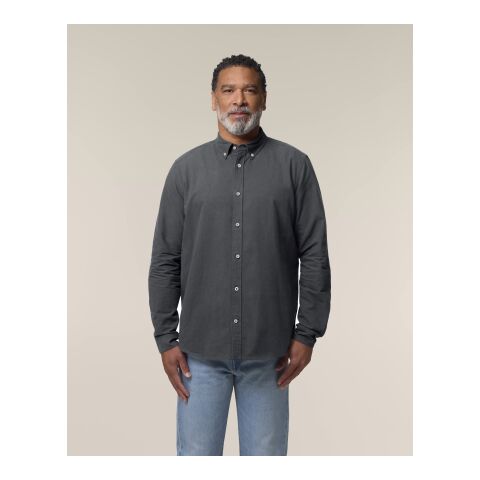 POD Stanley&amp;Stella - Stanley Oxford Shirt Anthrazit | XL | DTF Linke Brust
