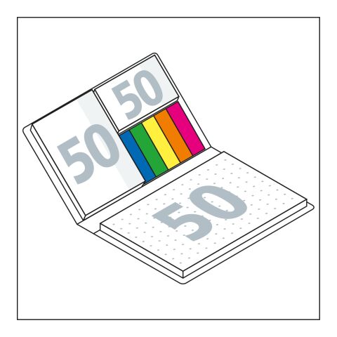 Haftnotiz-Set Helsinki 1 Notizblock 2 Haftnotizblöcke mittelgroß/klein 105 × 152 mm | Nicht verfügbar | Nicht verfügbar | Nicht verfügbar | Nicht verfügbar | ohne Werbeanbringung | weiß