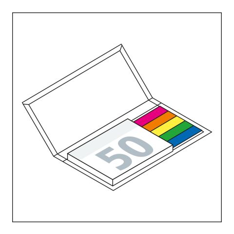 Haftnotiz-Set Kopenhagen Haftzettel mittelgroß Umschlag länglich mit Kopföffnung 155 × 78 mm | Nicht verfügbar | ohne Werbeanbringung | Nicht verfügbar | unbedruckt/Hardcover 4/0farbig