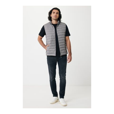 IQONIQ Meru Herren Bodywarmer aus recyceltem Polyester Silbergrau | S | ohne Werbeanbringung | Nicht verfügbar | Nicht verfügbar | Nicht verfügbar