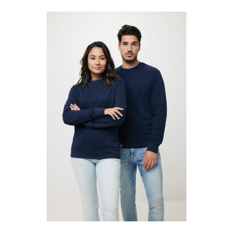 Iqoniq Zion Rundhals-Sweater aus recycelter Baumwolle navy blau | M | ohne Werbeanbringung | Nicht verfügbar | Nicht verfügbar | Nicht verfügbar