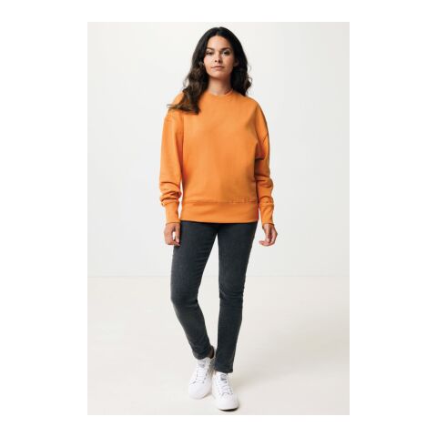 Iqoniq Kruger Relax-Rundhals-Sweater aus recycelt. Baumwolle Sonnenuhr Orange | S | ohne Werbeanbringung | Nicht verfügbar | Nicht verfügbar | Nicht verfügbar