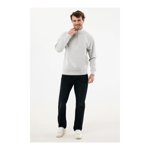 IQONIQ Elgon Quarter-Zip-Sweater aus rec. Baumwolle ungefärbte helles Grau | 4XL | ohne Werbeanbringung | Nicht verfügbar | Nicht verfügbar | Nicht verfügbar