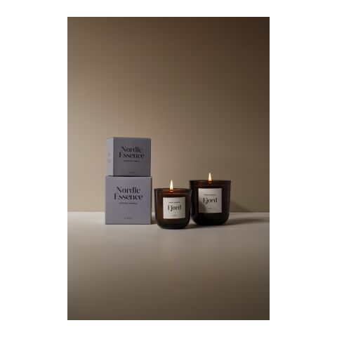 Nordic Essence Duftkerze klein blau-dunkelbraun | ohne Werbeanbringung