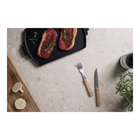 VINGA Paso 8-teiliges Grill-Besteck-Set braun | ohne Werbeanbringung | Nicht verfügbar | Nicht verfügbar