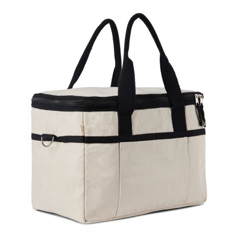 VINGA Volonne AWARE™ Kühlkorb aus recyceltem Canvas off white-schwarz | ohne Werbeanbringung | Nicht verfügbar | Nicht verfügbar | Nicht verfügbar