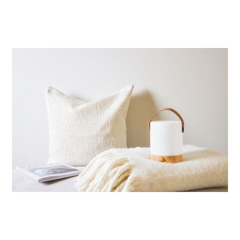 VINGA Narni Laterne aus RCS recyceltem ABS braun-weiß | ohne Werbeanbringung | Nicht verfügbar | Nicht verfügbar