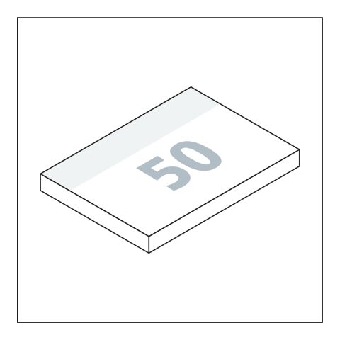 Haftnotizblock Basic EXPRESS 50 Haftzettel 100 × 72 mm | ohne Werbeanbringung