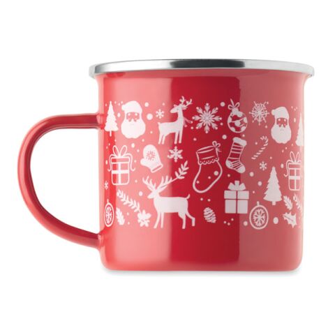 Emaille-Becher 300ml rot