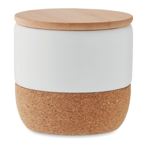 Kerze im Steinguttopf 80 g weiß | ohne Werbeanbringung | Nicht verfügbar | Nicht verfügbar