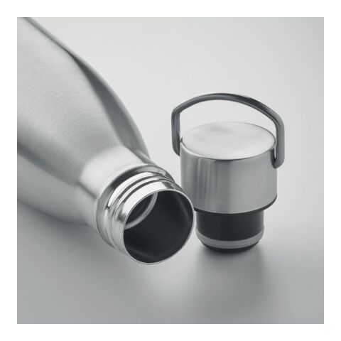 Doppelwandige Flasche 500 ml, schlankes Design mattsilber | ohne Werbeanbringung | Nicht verfügbar | Nicht verfügbar | Nicht verfügbar