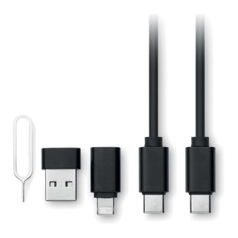 4in1 Kabel-Set 15W schwarz | ohne Werbeanbringung | Nicht verfügbar | Nicht verfügbar | Nicht verfügbar