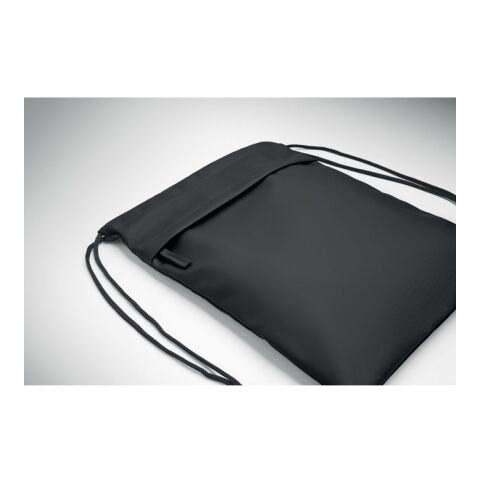 Beutel mit Kordelzug 600D RPET schwarz | ohne Werbeanbringung | Nicht verfügbar | Nicht verfügbar | Nicht verfügbar
