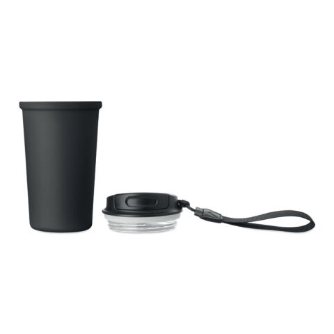 Becher recy. Edelstahl 400ml schwarz