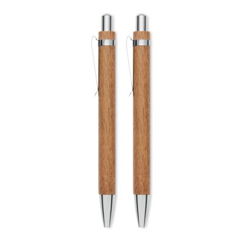 Schreibgeräte-Set Akazienholz holzfarben