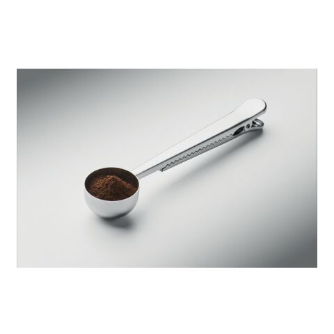Dosierlöffel mit Klemme silber