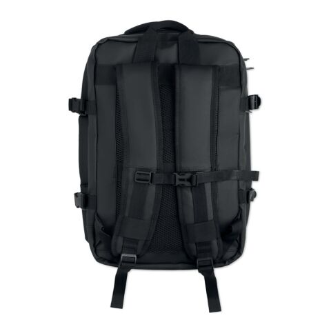 Erweiterbarer RPET-Rucksack schwarz