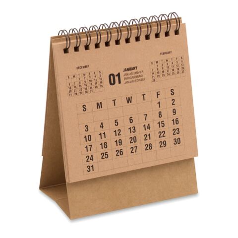4-Jahres-Tischkalender beige