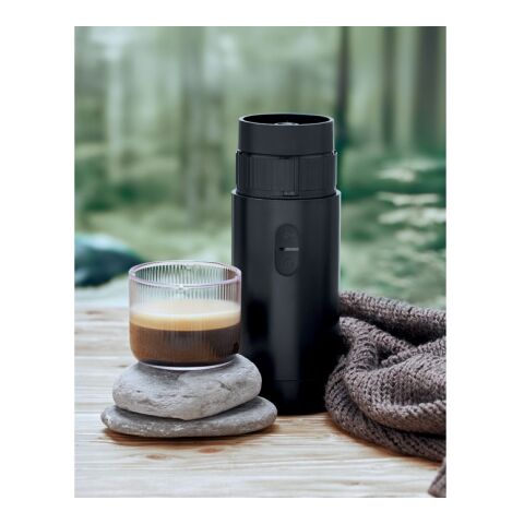Tragbare Kaffeemaschine schwarz
