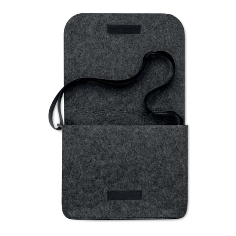 Umhängetasche aus RPET-Filz dunkelgrau | ohne Werbeanbringung | Nicht verfügbar | Nicht verfügbar | Nicht verfügbar