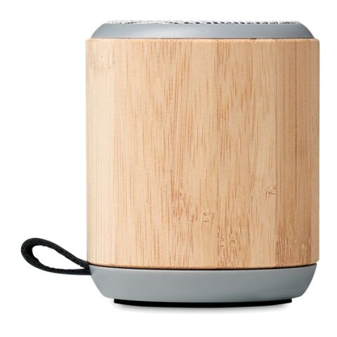 5.0 runder Wireless Lautsprecher mit Bambus-Finish holzfarben | ohne Werbeanbringung | Nicht verfügbar | Nicht verfügbar | Nicht verfügbar