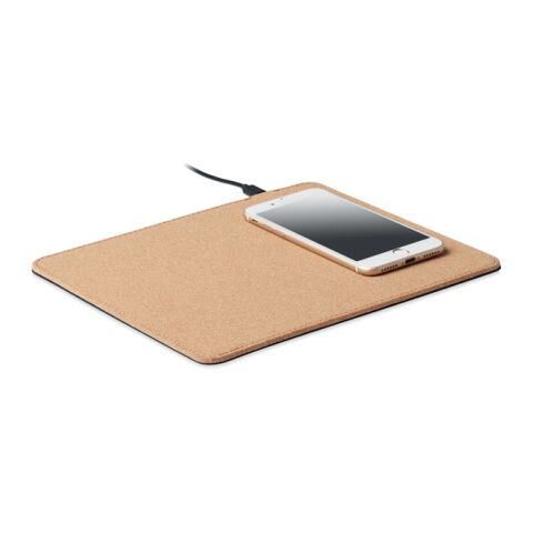 Mousepad mit Ladestation 10W beige | ohne Werbeanbringung | Nicht verfügbar | Nicht verfügbar