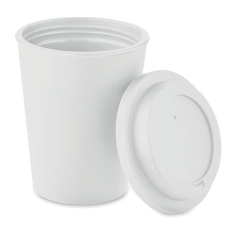 Doppelwandiger Becher PP 300ml weiß | ohne Werbeanbringung | Nicht verfügbar | Nicht verfügbar