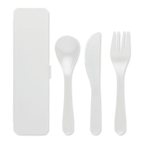 Besteck-Set PP weiß | ohne Werbeanbringung | Nicht verfügbar | Nicht verfügbar | Nicht verfügbar