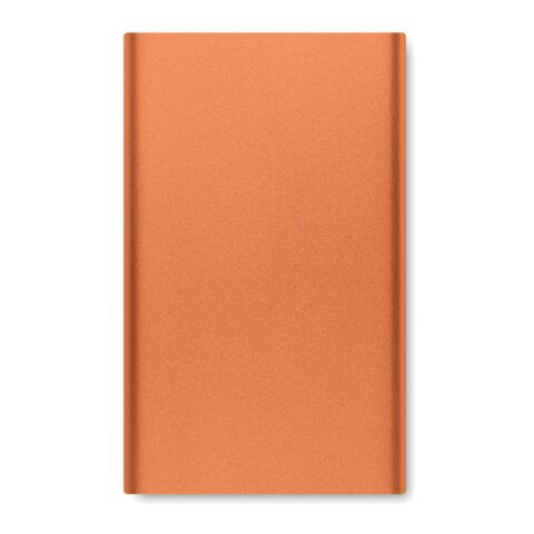 Powerbank 4000 mAh mit Gehäuse aus Aluminium orange