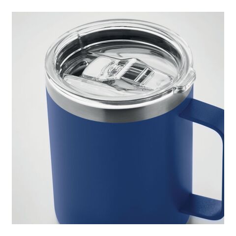 Doppelwandiger Becher 300 ml aus recyceltem Edelstahl blau | ohne Werbeanbringung | Nicht verfügbar | Nicht verfügbar | Nicht verfügbar
