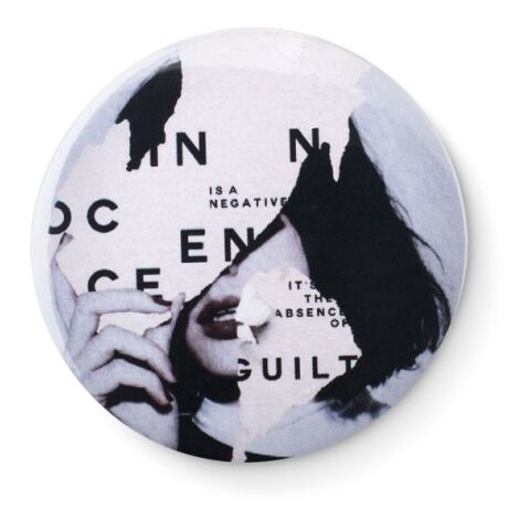 Badge magnetisch mit Kapselheber mattsilber | ohne Werbeanbringung | Nicht verfügbar | Nicht verfügbar