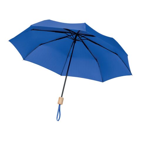 Faltbarer Regenschirm mit Holzgriff königsblau | ohne Werbeanbringung | Nicht verfügbar | Nicht verfügbar | Nicht verfügbar