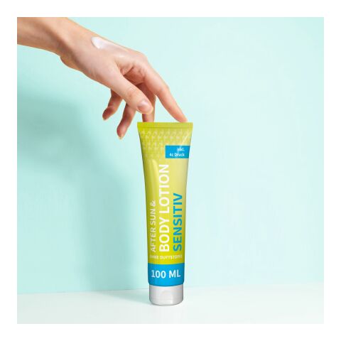 100 ml Tube - Body &amp; After Sun Lotion (sensitiv) Weiß | ohne Werbeanbringung