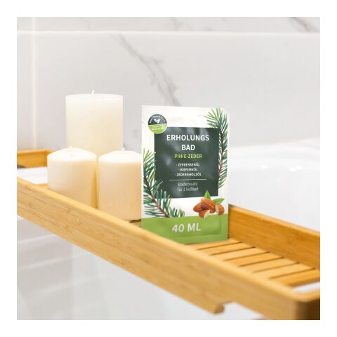 40 ml Erholungsbad "Pinie-Zeder" (Sachet) Weiß | ohne Werbeanbringung